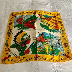 Vintage Native Canadian Souvenir Scarf
